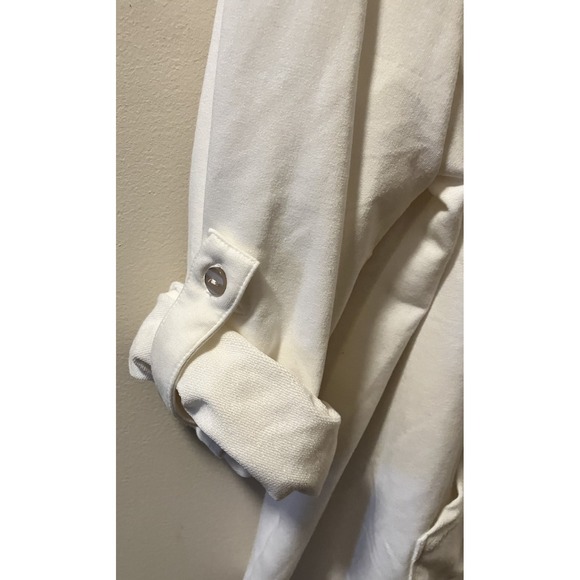 Soft Surroundings Kassidy Tunic Top 2X Cream Cowl Neck Roll Tab Sleeve - Picture 6 of 8